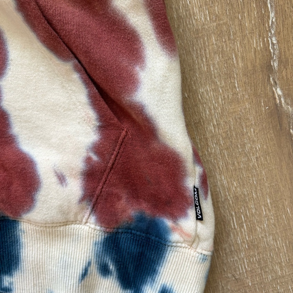 Boys Volcolm Tie-Dye Zipped Hoodie Sweatshirt -Sz M (10) - Picture 6 of 6